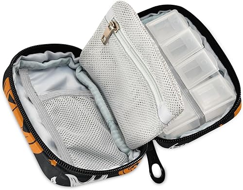 Vista 139 de Pastillero de viaje semanal pequeño lindo pastillero 7 días pastillero soporte vitamina botella organizador corazón azul Beige