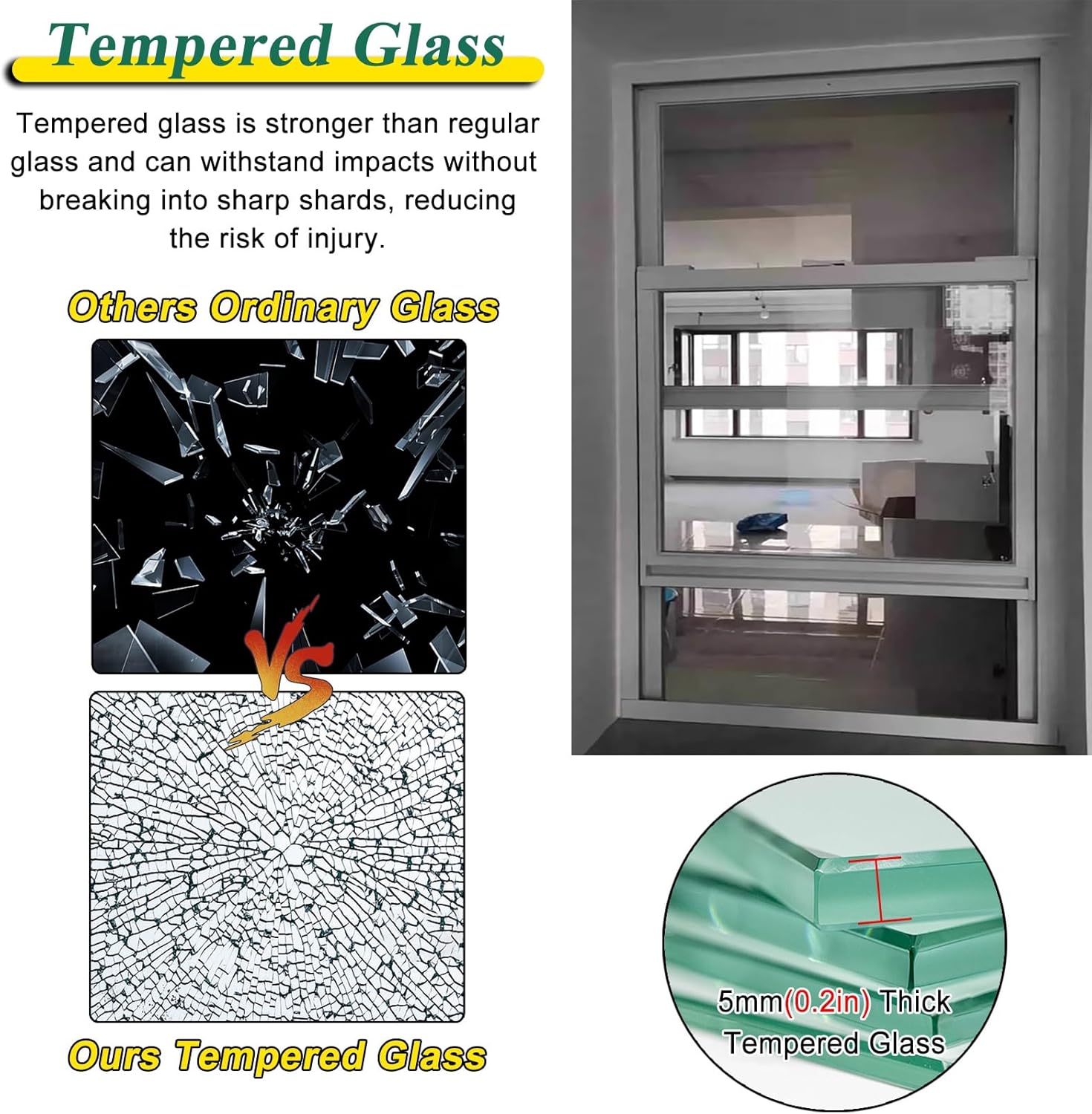 Flush Mount Shed Window with Tempered Glass & Screen - Vertical Sliding Aluminum Ventilation Window for Barns, Playhouses, and Chicken Coops, 14x35 in / 35x88 cm