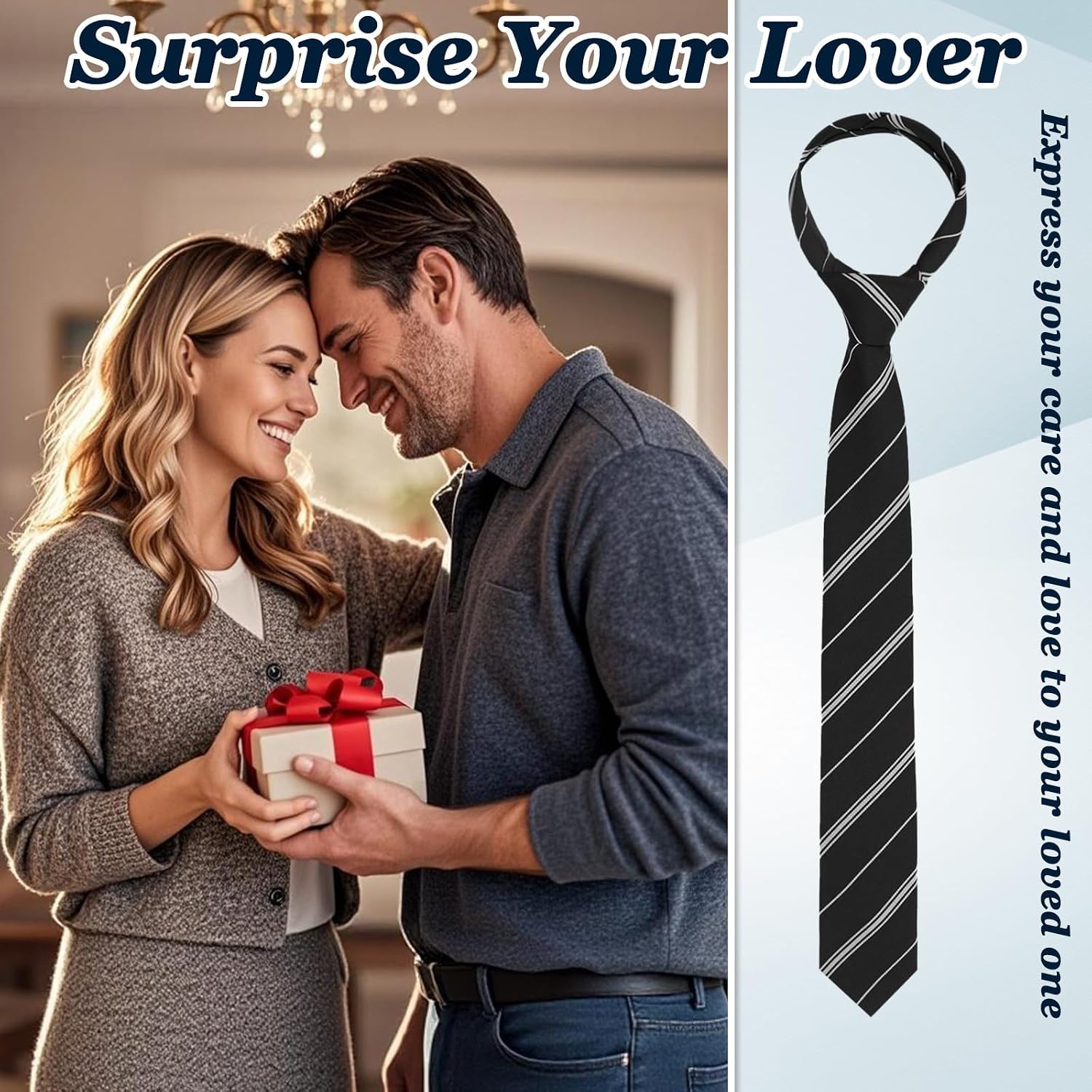 Classic Striped Ties for Men, Self-tied Mens Ties Skinny Men's Neckties for Suit Tuxedo Business Wedding Banquet