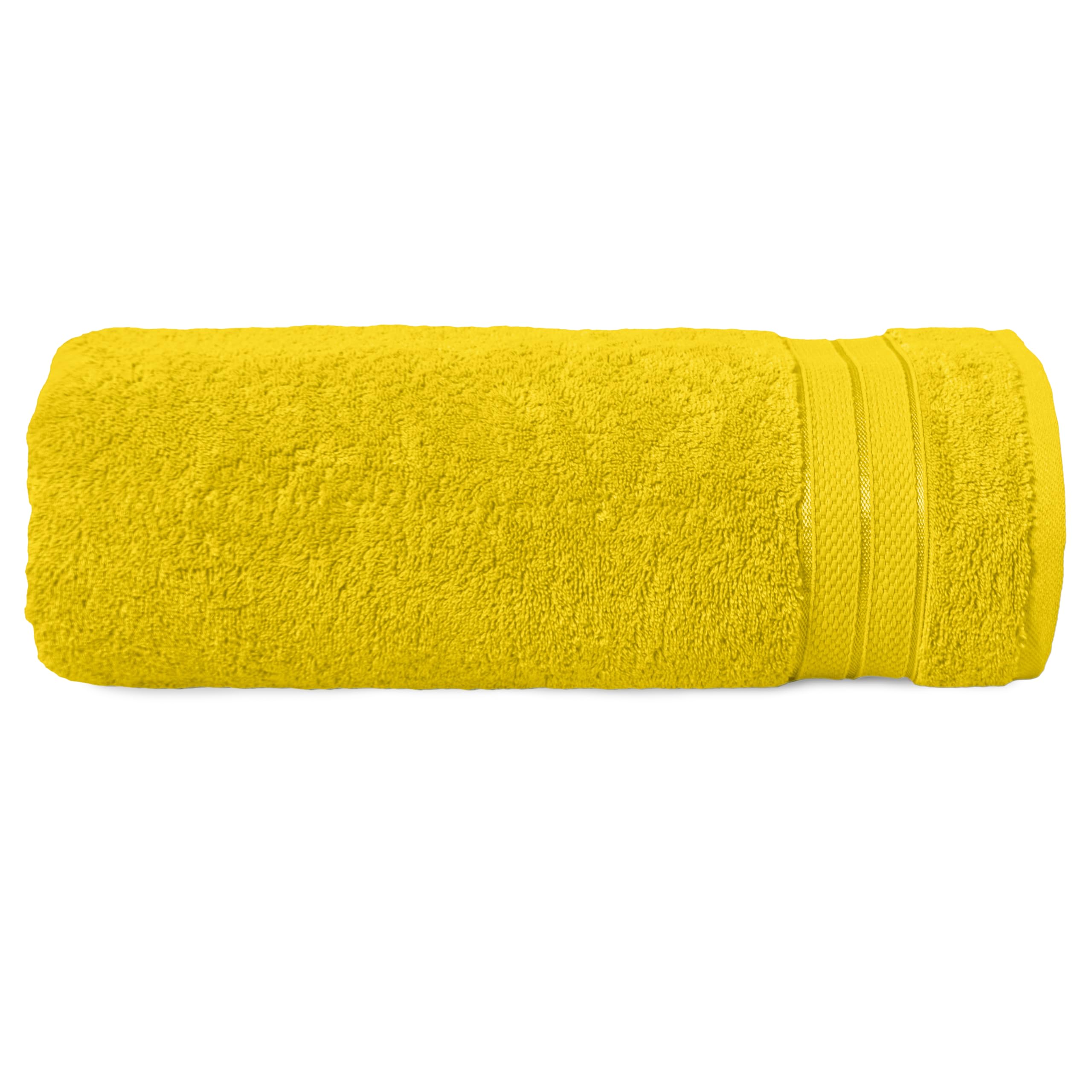 Elegant Comfort Three Line Popcorn Towel Set for Bathroom 35 x 70 inches, Premium Hotel Quality 1-Pack Jumbo Towels, 100% Turkish Cotton, Soft and Durable, Quick Dry and Highly Absorbent, Yellow