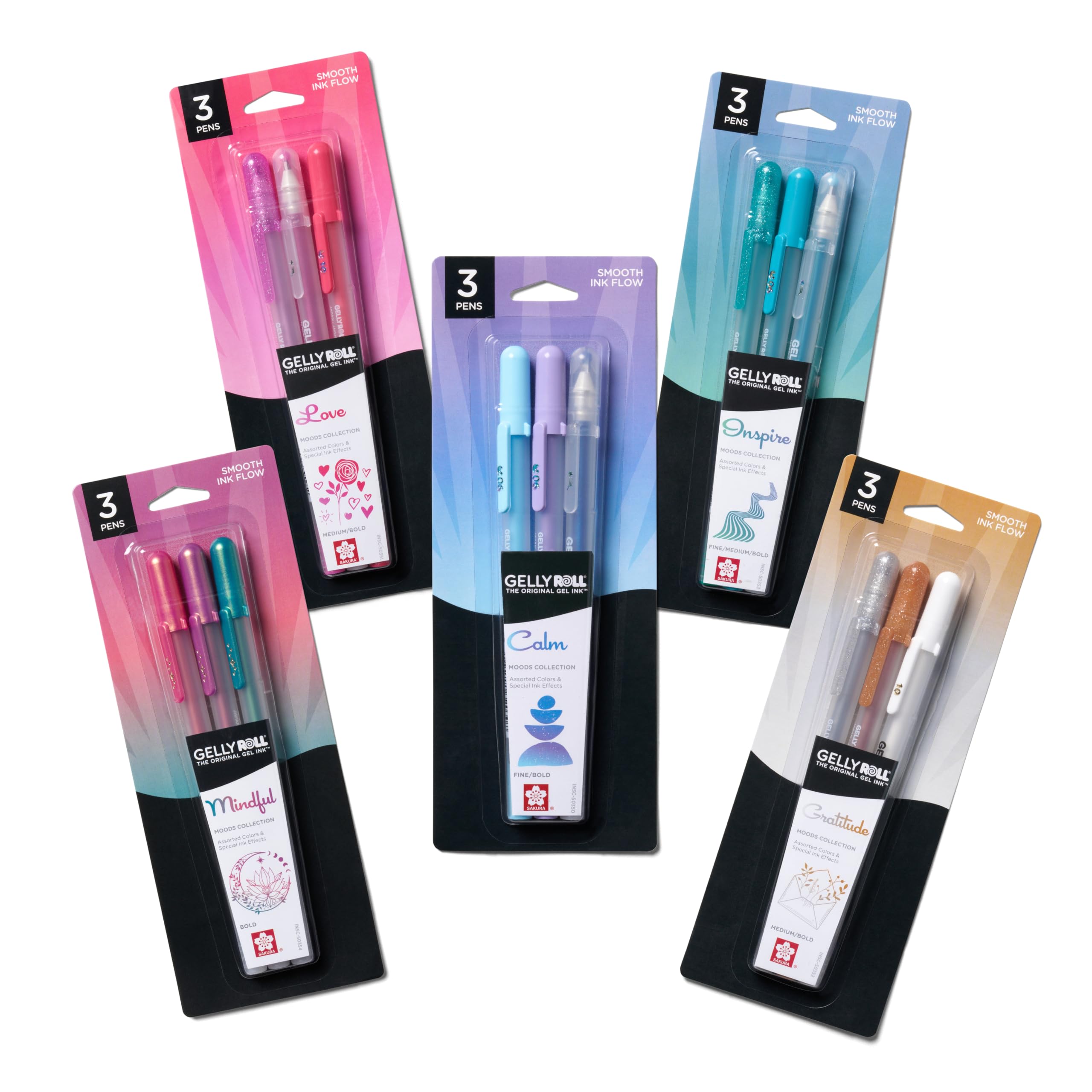 Amazon.com: Sakura Gelly Roll Moods Five Giftable 3-Pk Sets, 15