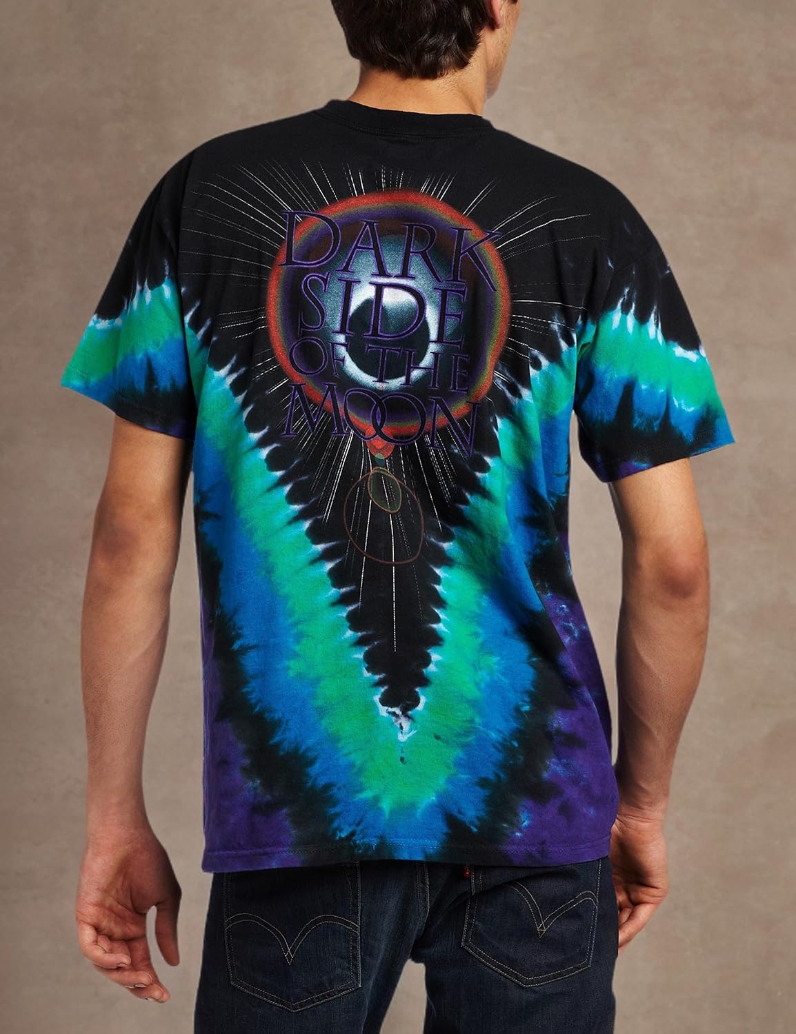 Liquid Blue Men's Pink Floyd Dark Side V-Dye T-Shirt - Image 3
