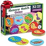 Momo & Nashi Dinosaur Toys for Kids 3-5 Matching Game - 32pc Dinosaur Games for Kids Memory Game Kindergarten Preschool Educational Toys - Gifts for 3 Year Old Boys, Christmas Gifts for Grandkids