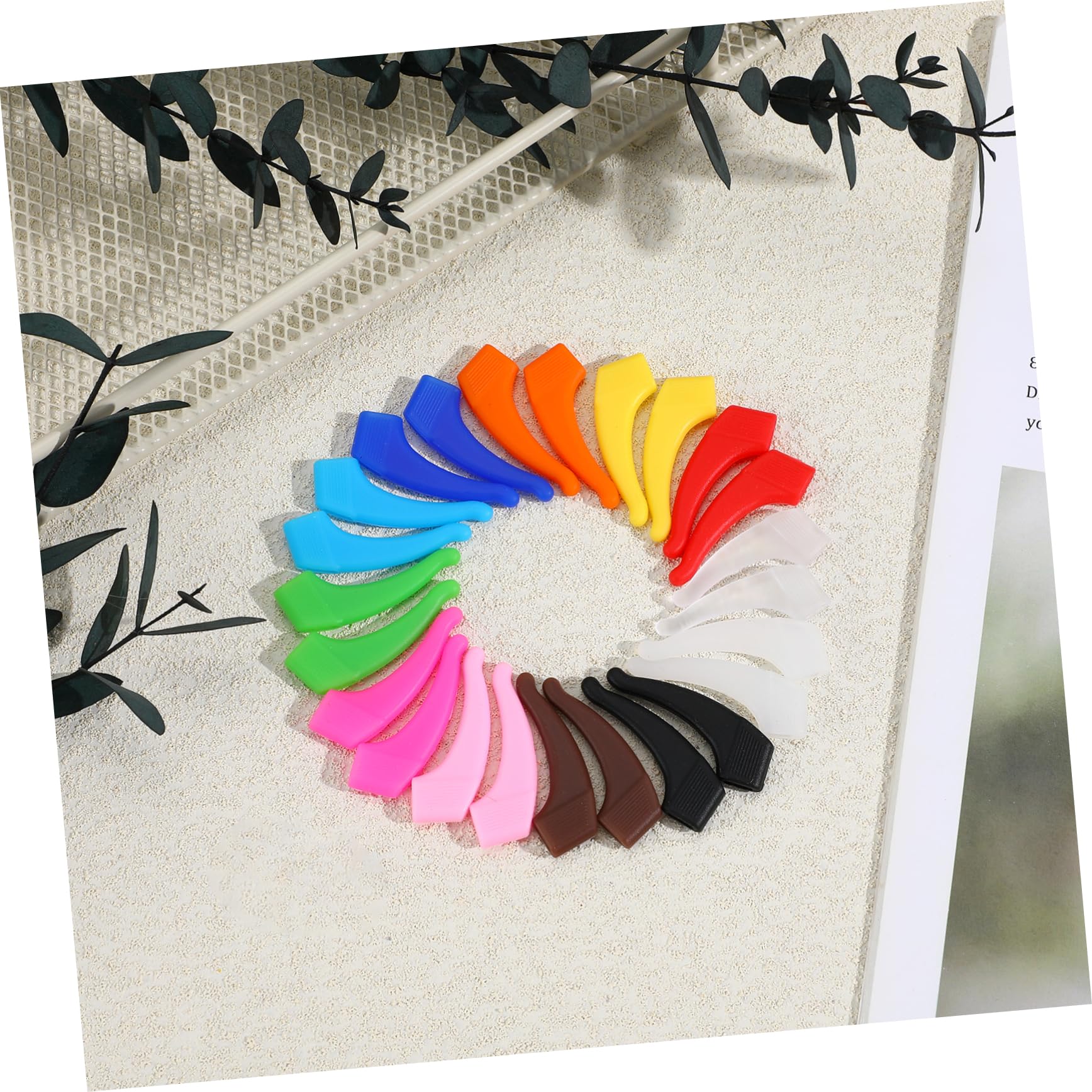 12paire Crochet Oreille Silicone Pour Lunettes Anti-dérapant Lot De Embout De Branche De Lunettes Support Pour