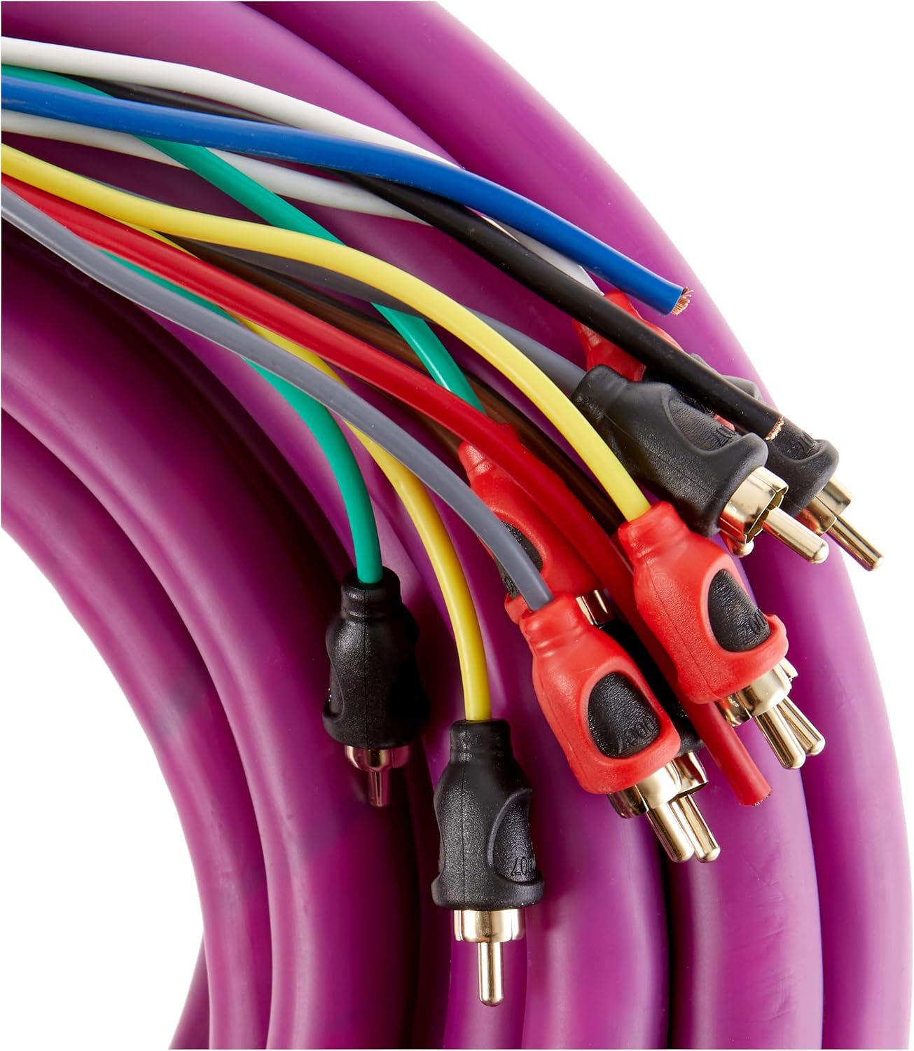 DEEJAY LED TBHMED36PURPLE DEEJAYLED Purple 36FT 10RCA 3 Power Copp