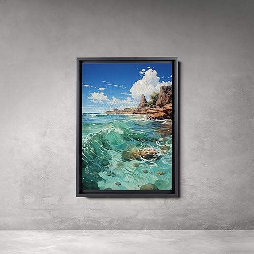 Miniatura 4 de Home decoration, Watercolor Sea Turtle Canvas Wall Art, Sea Turtle Canvas Print, Nautical Coastal Canvas Wall Art, Nature Canvas Art, animal