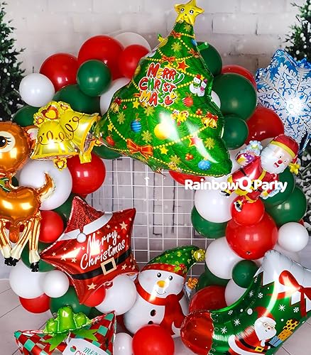 Miniatura 4 de RainbowQ Party Kit de globos de aluminio de Navidad de 12 piezas para decoraciones de fiesta de Navidad