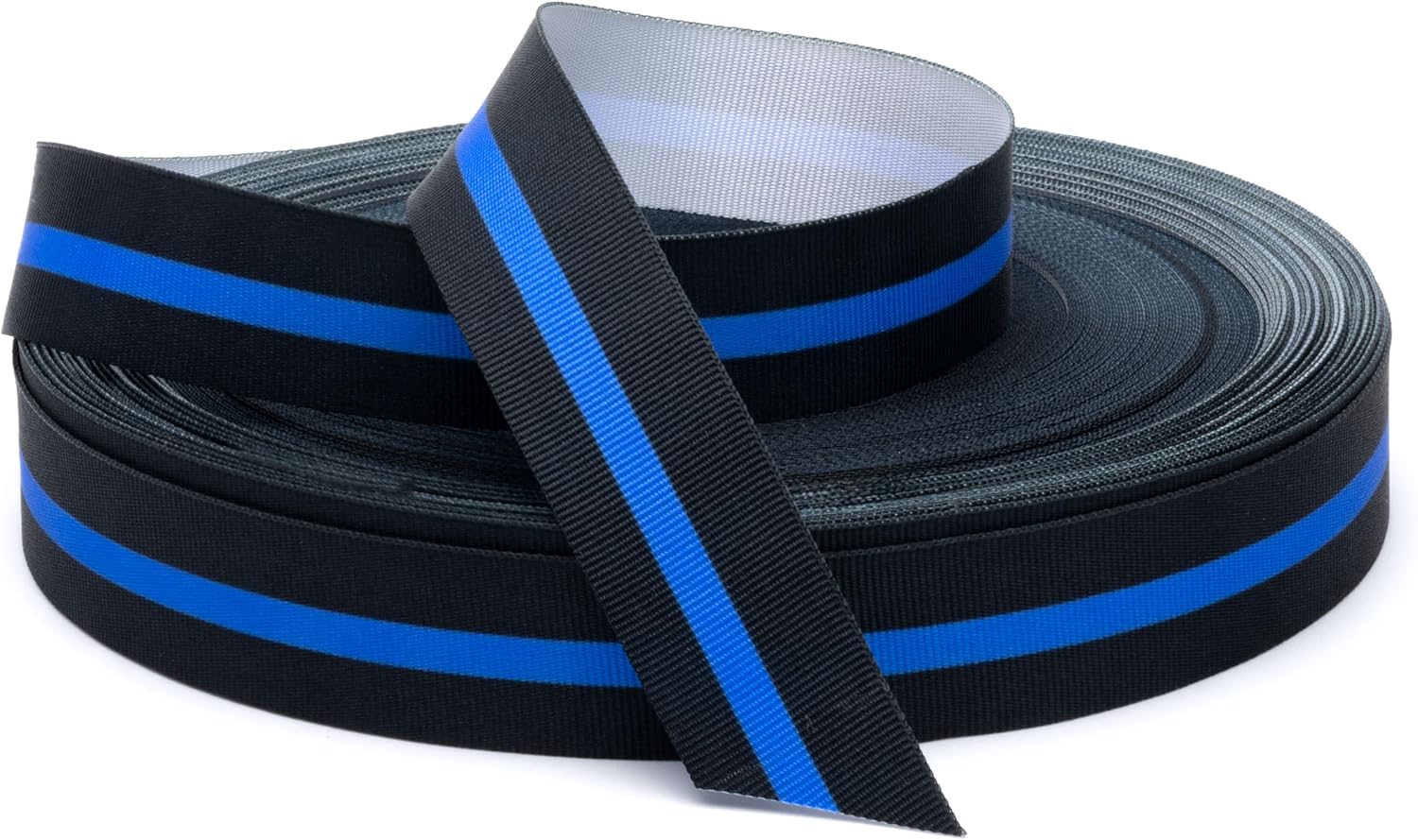 Country Brook Design - Thin Blue Line Grosgrain Ribbon (7/8 Inch, 10 Yards)