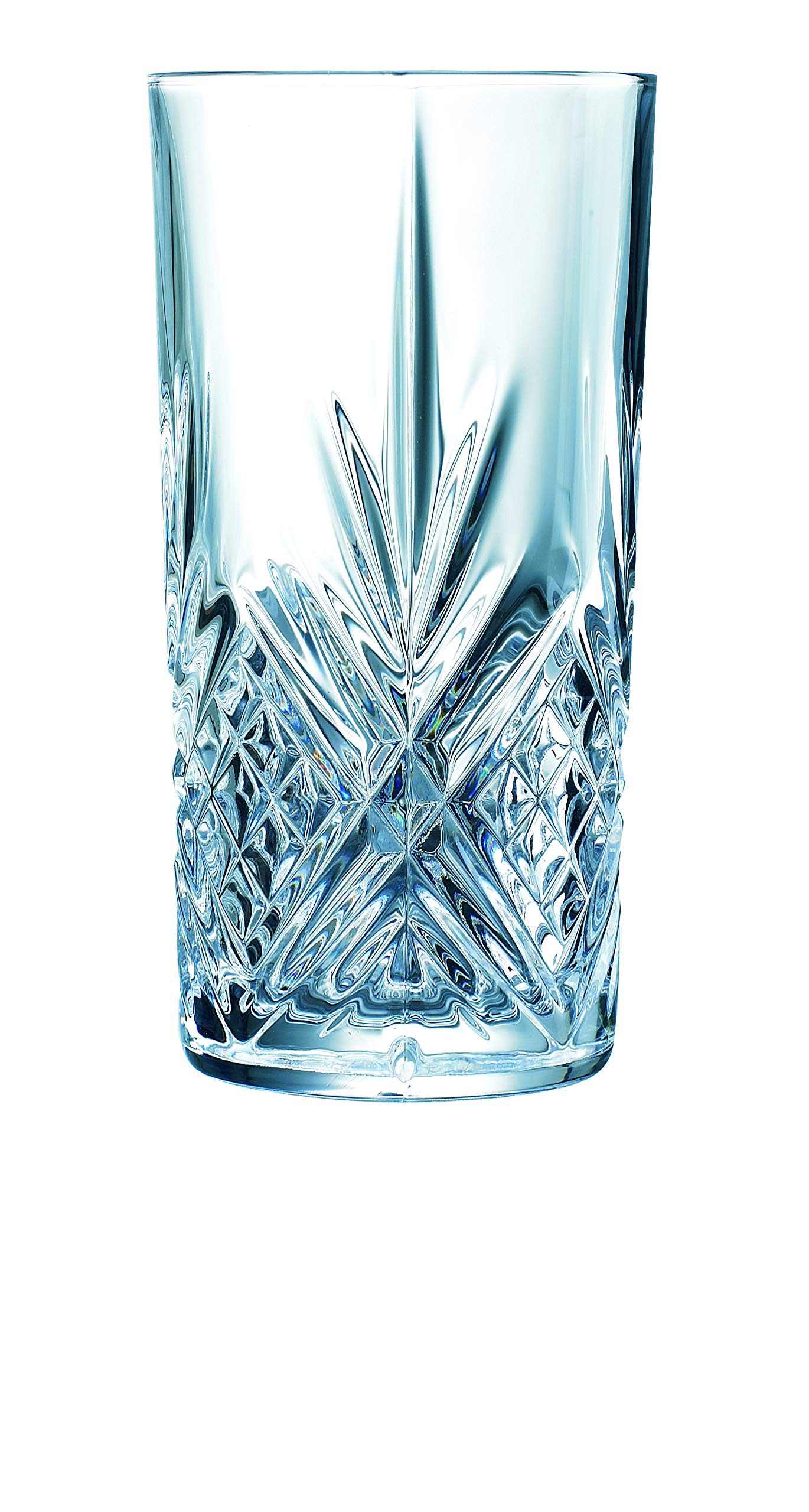 ARCOROC Broadway Crystal Cut Hiball Glasses 13 4oz 380ml - Case of 24 - Vintage Crystal Inspired Tumblers