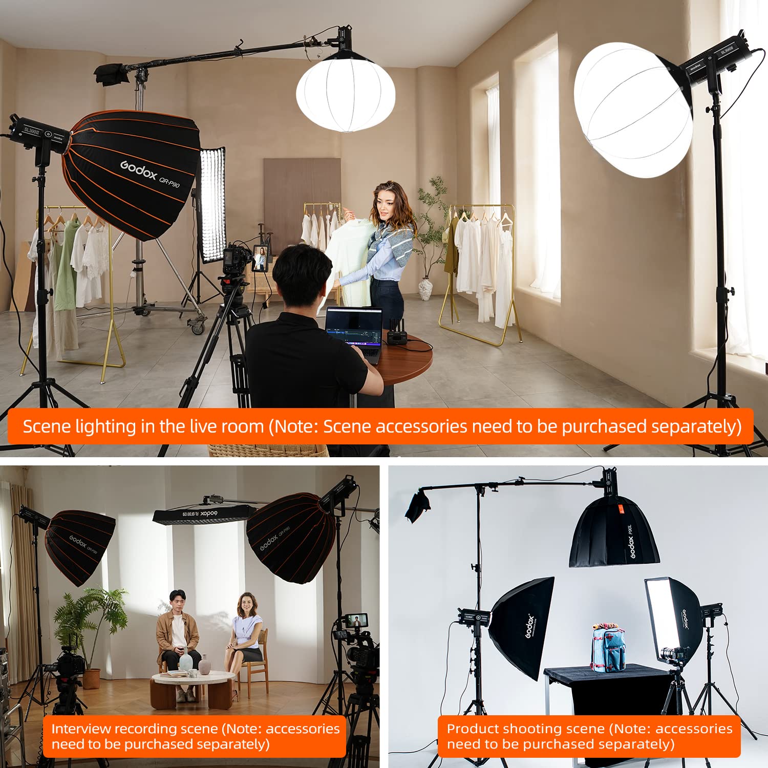 Amazon | Godox SL300III 330W(MAX.) LED ビデオ写真撮影用ライト 