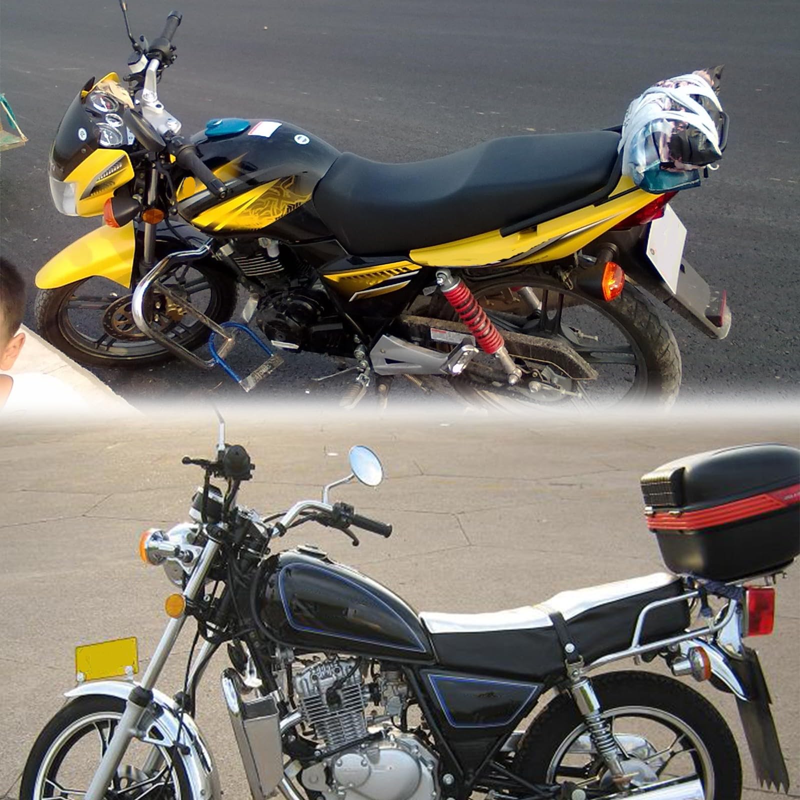 Uchwyt Bagażowy Tylny Kompatybilny z Suzuki GN125 HJ125-8, Chrom, Przedłużka, Uchwyt na Topcase, Akcesoria Motocyklowe