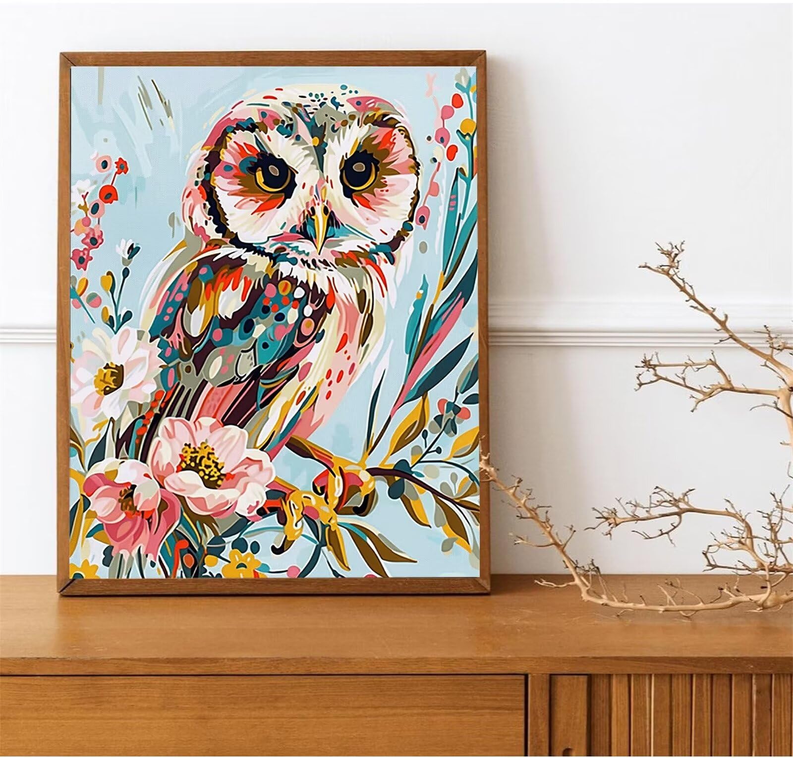 Peepezo Dipingere con i Numeri - Paint by Numbers Leone, Passatempo per Adulti, Kit Completo, Hobby Creativi - Quadri fai da te Fiori 50x65cm (Con