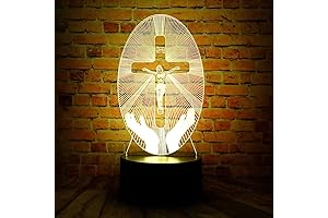 Christian Jesus Cross 3D LED Night Lamp, a Heavenly Glow for Your Space