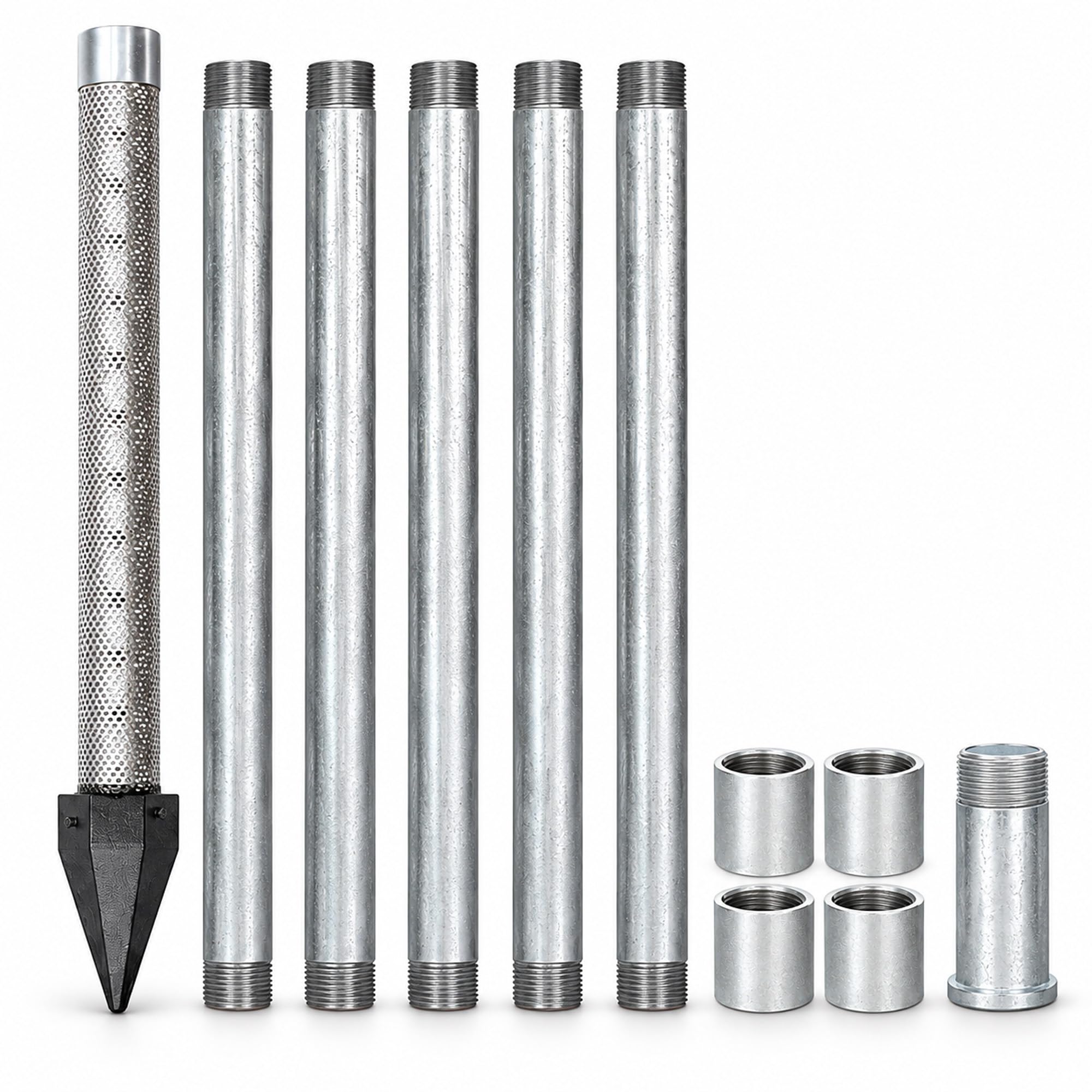 Punta Pozzo per Acqua Sotterranea con Filetto 1-1/4 NPT per Pozzo 6m