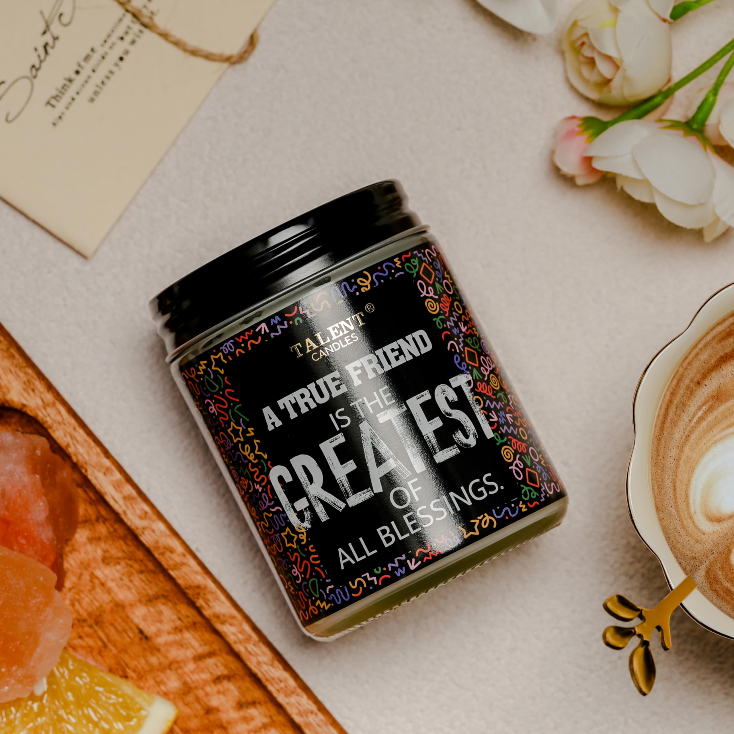 Best Friend Candle | Freundschaftsgeschenke für Frauen | Duftkerze Lustige Geburtstagsgeschenke für Frauen Männer | Weihnachten Freundschaftsgeschenke | Sandelholz & Jasmin Duftkerzen Geschenke