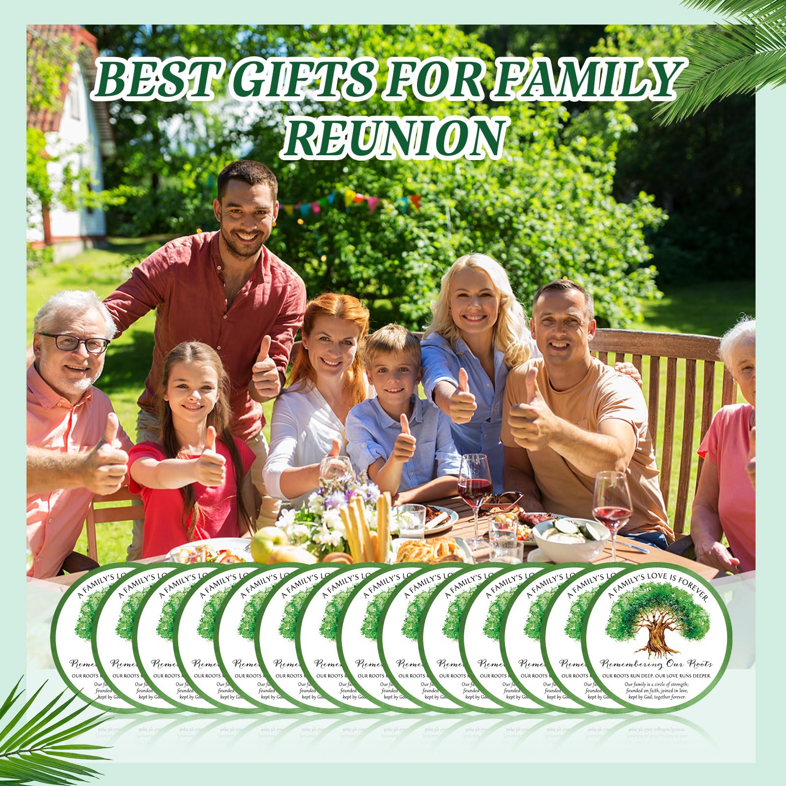 Manteles individuales desechables de papel para reuniones familiares, papel desechable con cargador redondo, decoración de mesa para reuniones familiares (50 piezas)