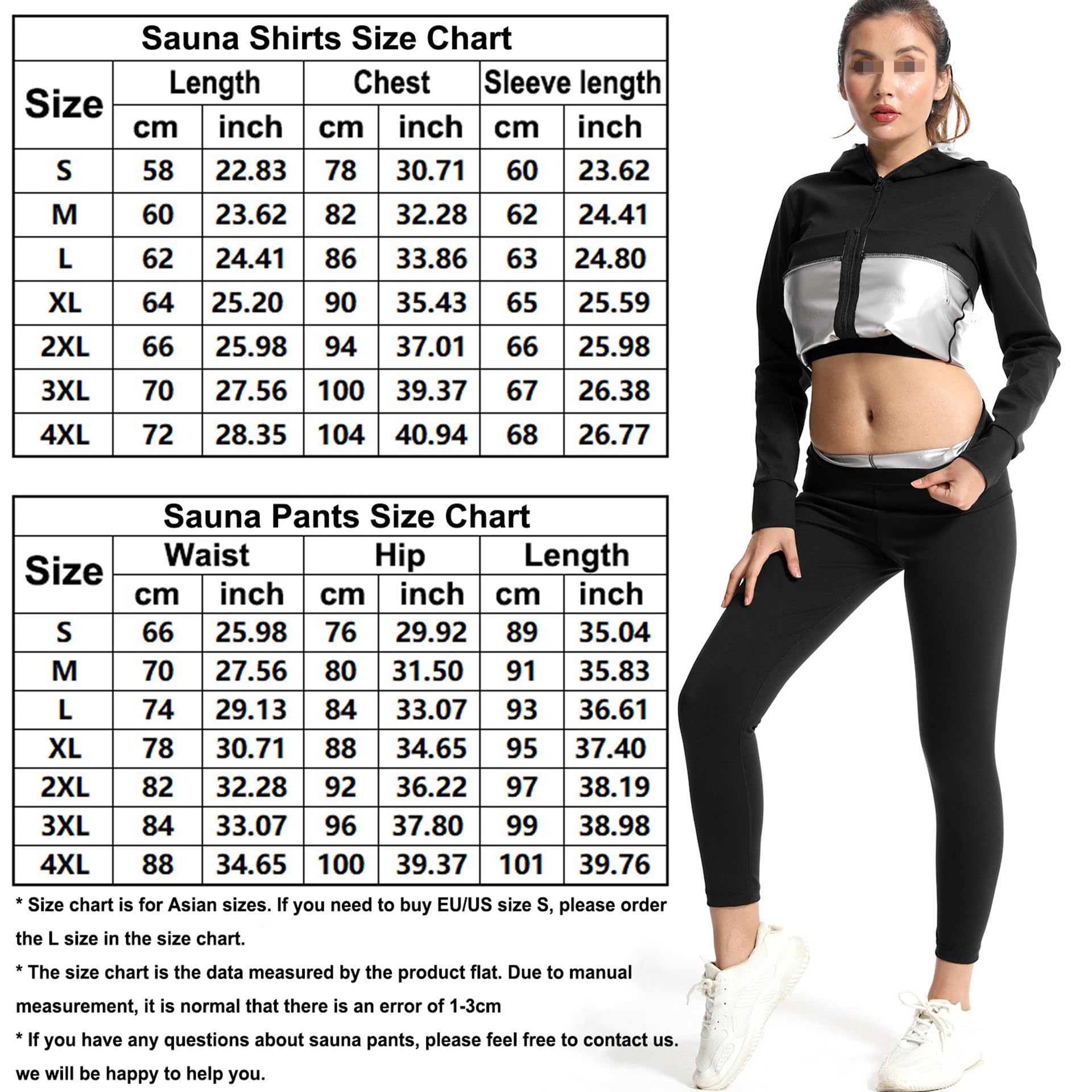 Traje Sauna Mujer Adelgazante, Trajes De Sudoración, Fajas Reductoras Mujer Adelgazantes, Traje De Sudor Pérdida De Peso para Fitness Yoga Running, Conjunto De Pantalón Superior