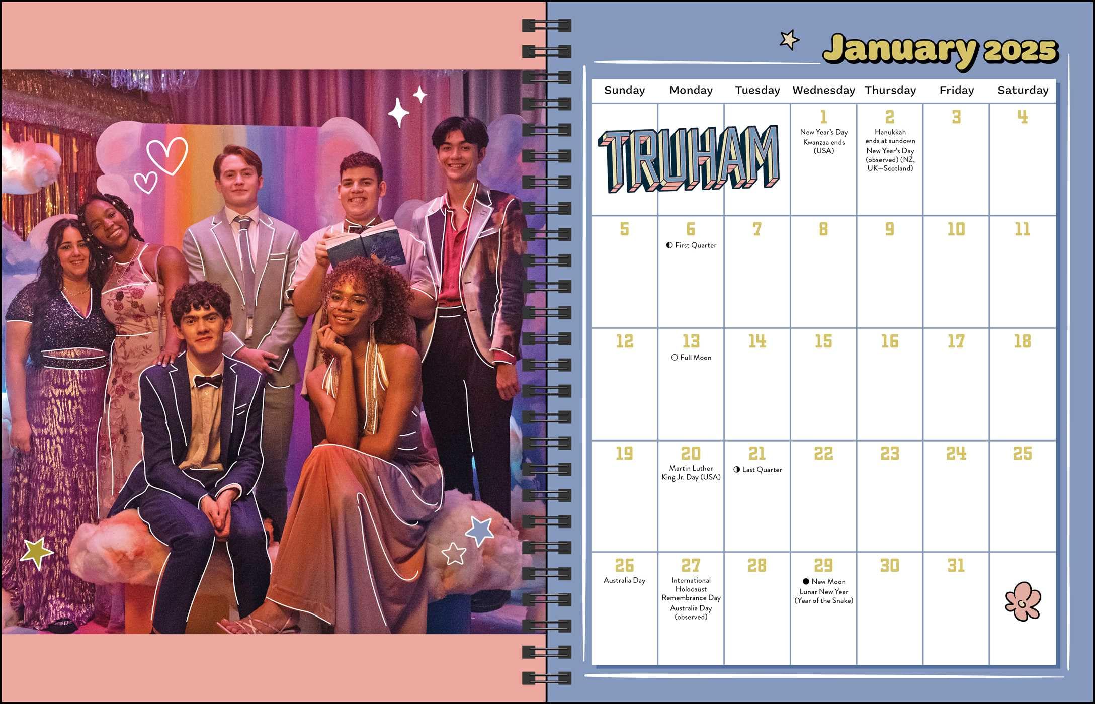 Heartstopper 16-Month 2024-2025 Weekly/Monthly Planner Calendar with Bonus Stick