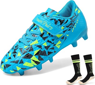 DREAM PAIRS Kids Soccer Cleats with Socks