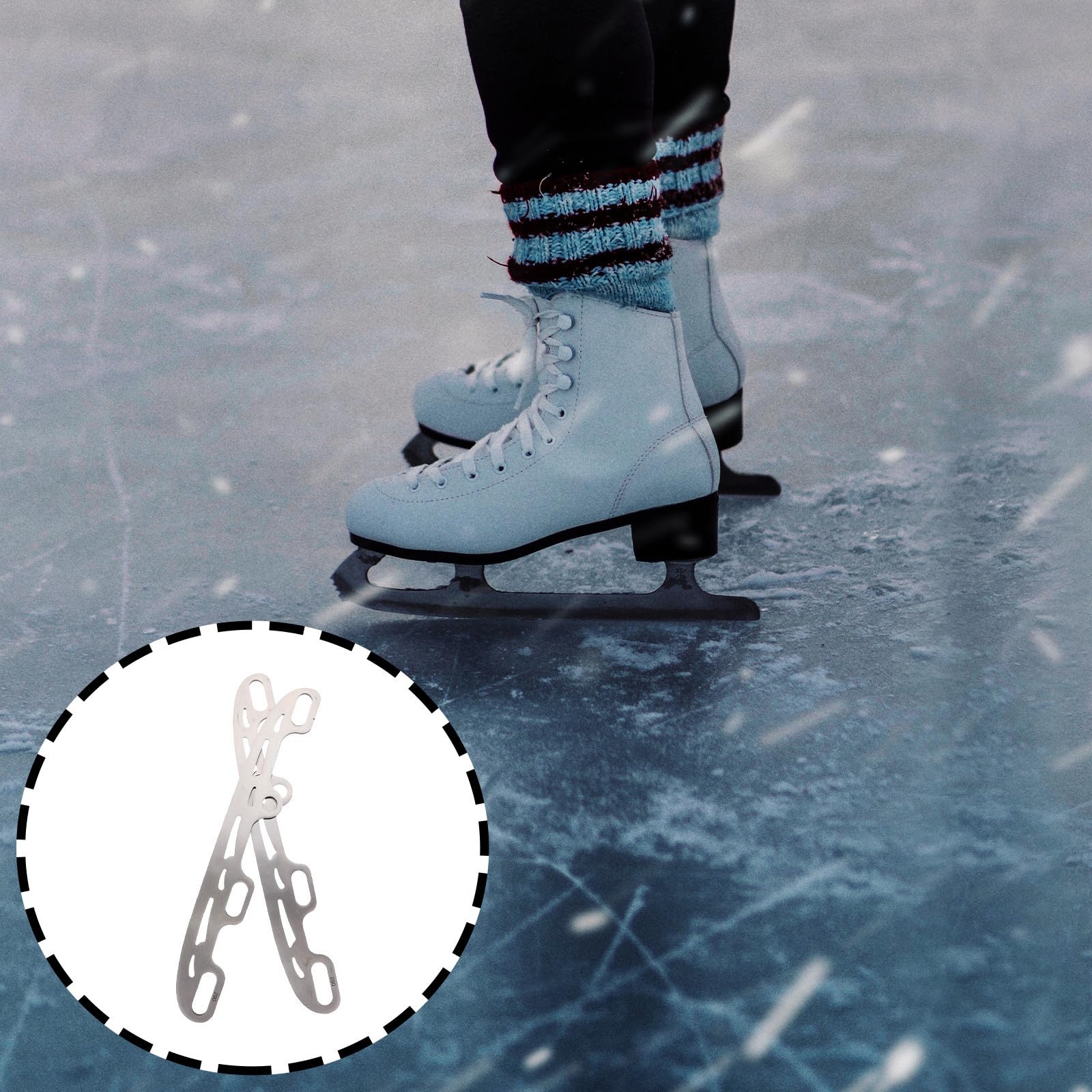 Mikinona Lame in Metallo Inossidabile per Pattini a Ruote, Accessori Sostitutivi per Scarpe da Pattinaggio, Lame Intercambiabili per Hockey su Ghiaccio e Pattinaggio a Ruote