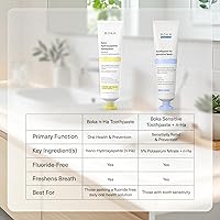 Vista 7 de Boka Pasta de dientes sin flúor, pasta de dientes nano hidroxiapatita, adecuada para dientes sensibles, para adultos y niños, sabor a lavanda limón