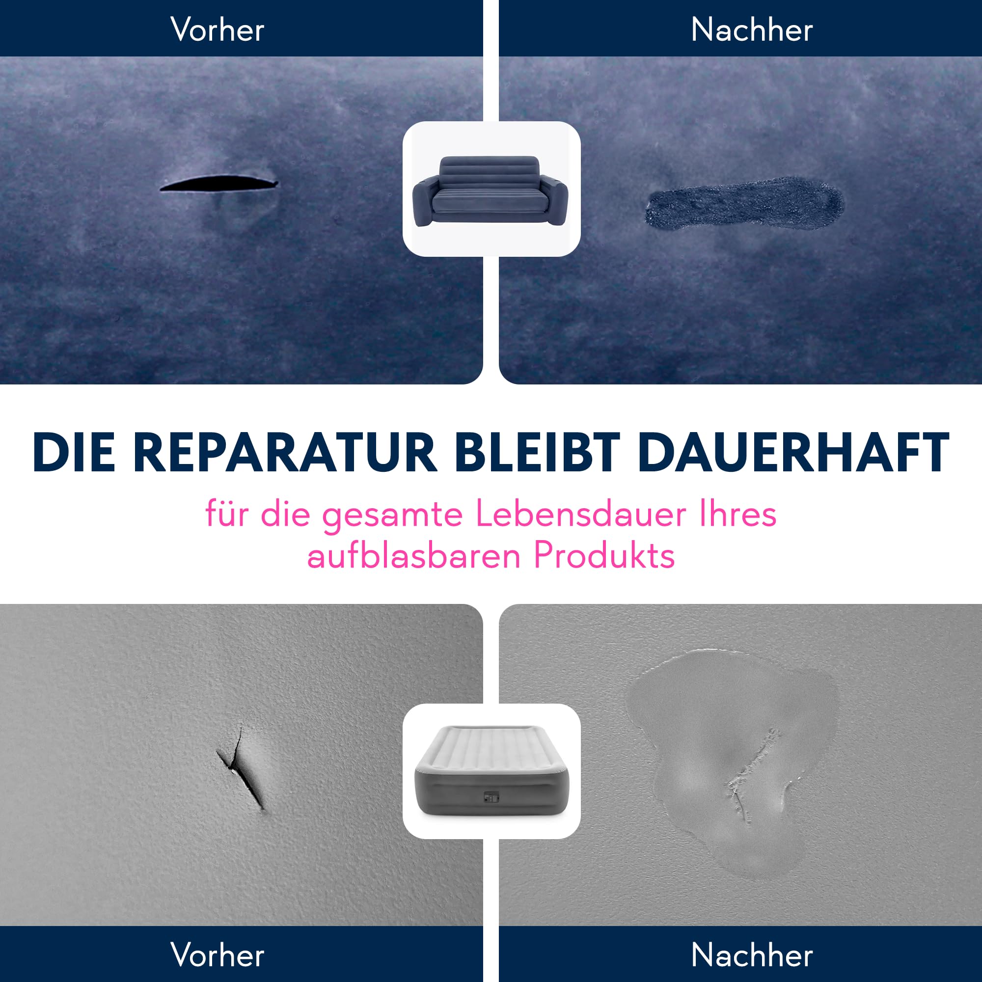 Kit de Réparation Liner Piscine PVC Colle Vinylique Silicone Scellante Transparente pour Piscines Gonflables Bateaux