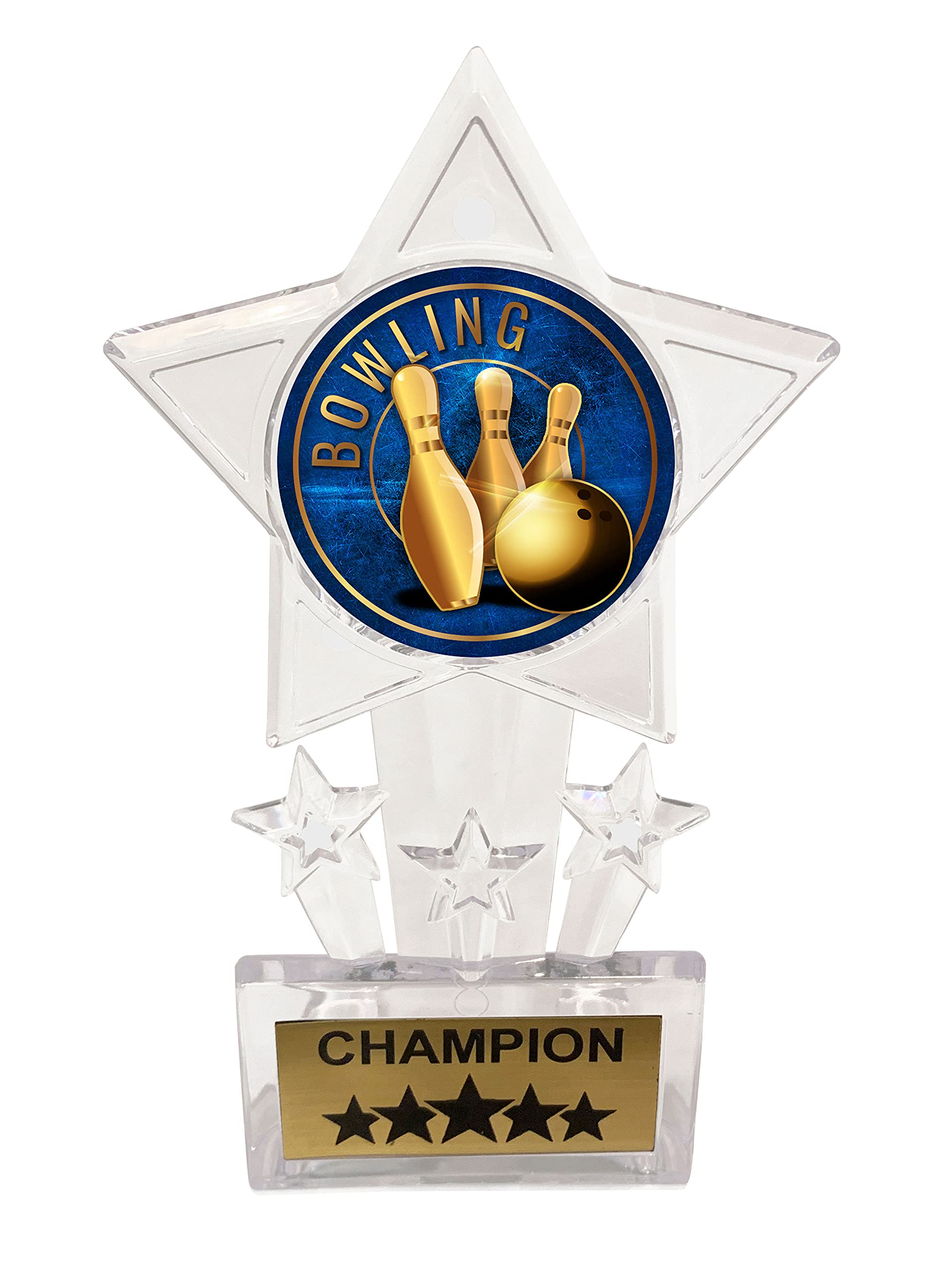 Express Medals 10 Pack Acrylic Bowling Trophies Champion Awards Gift Prizes Trophy 10 PK EG14