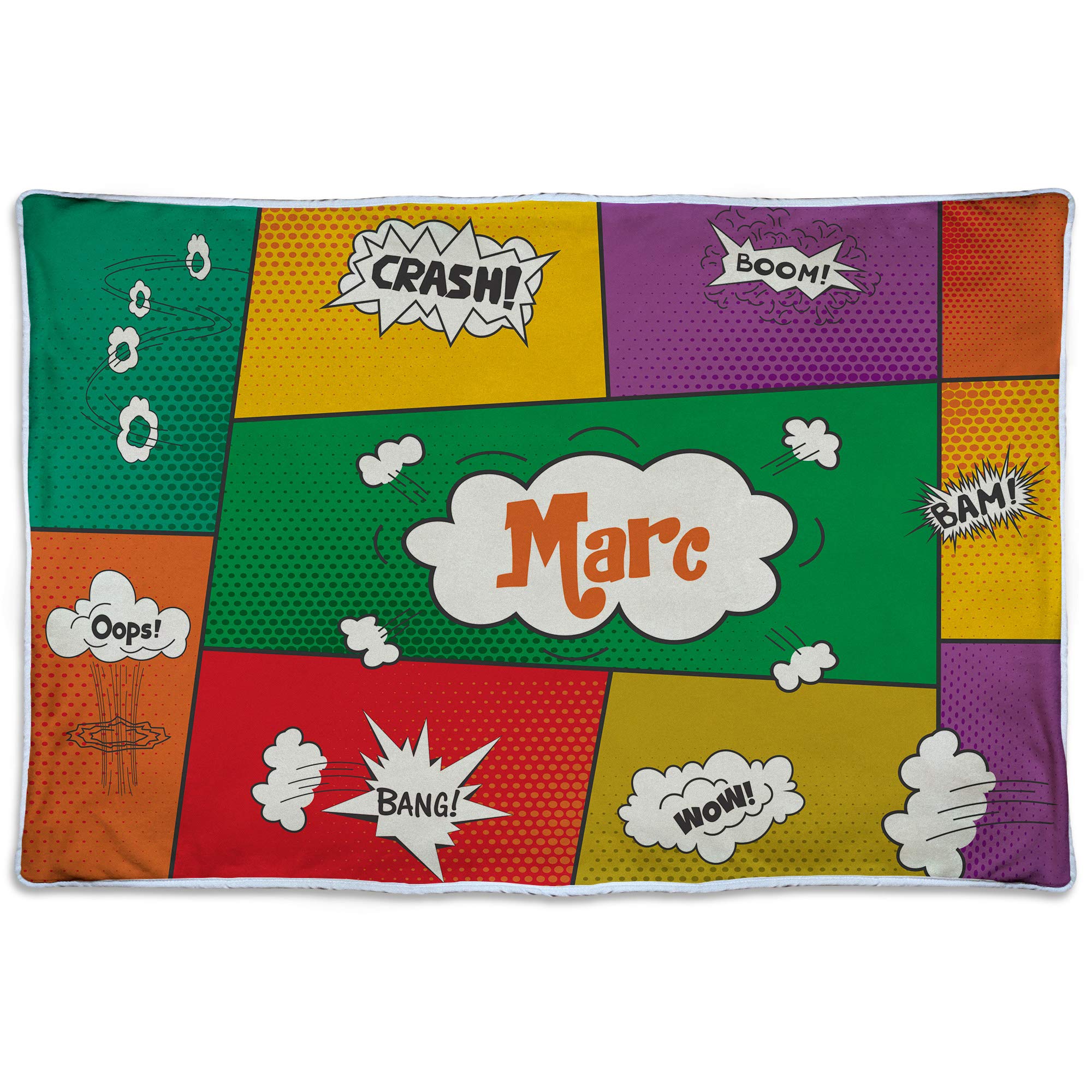 LolaPix Personalisierte Decke mit Foto/Design. Fotogeschenke. Personalisierte Fleecedecke. 600gr/m². Material nach Oeko-Tex Standard Zertifiziert. 125x80cm. Wärmende Decke. Comic