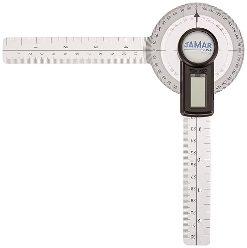 Jamar Plus+ Goniómetro digital, herramienta de rango de movimiento digital de mano y dedo de grado profesional para medir ángulos precisos, 8
