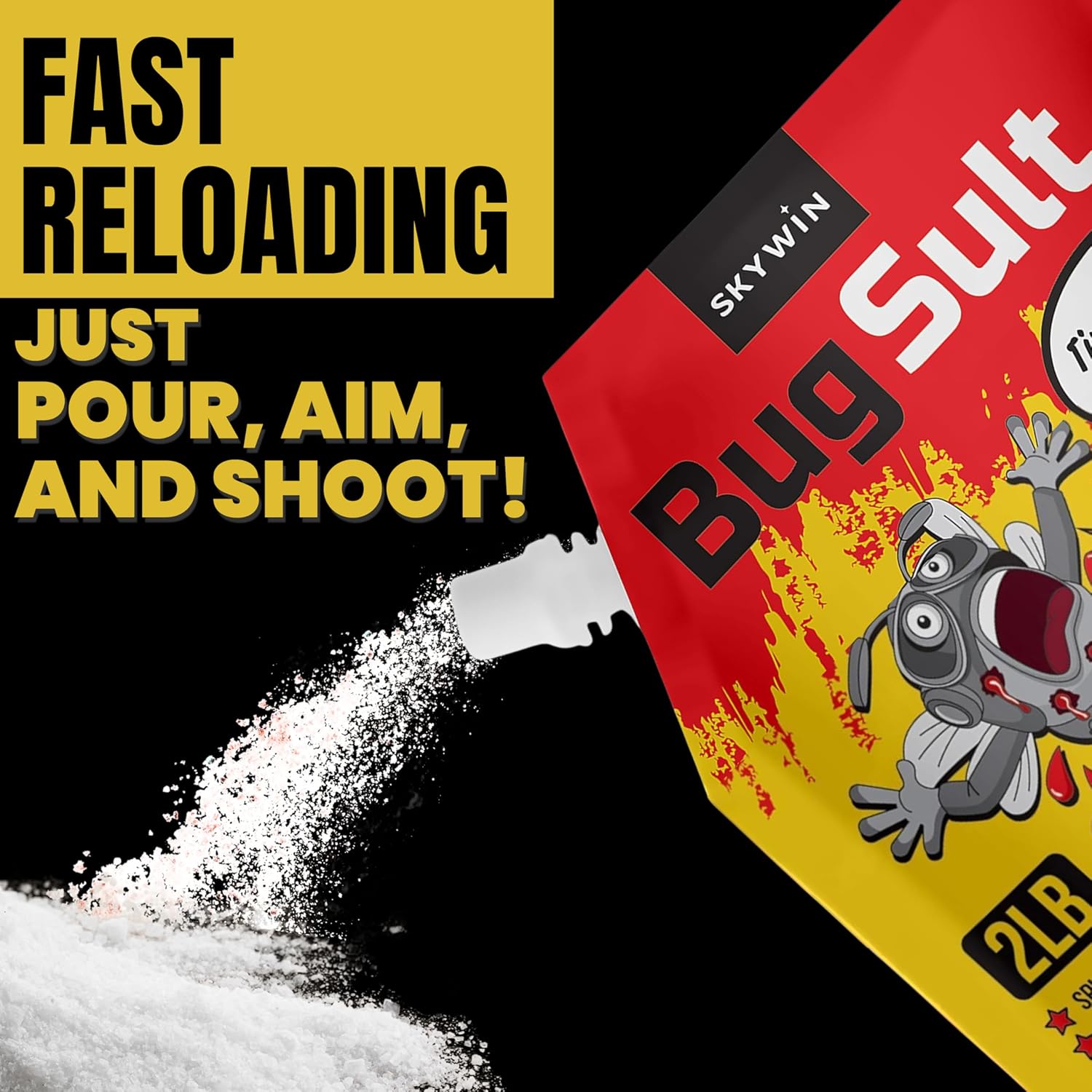 Skywin Fly Shooter Refill Salt – 2 lbs, Large Grain Salt Shooter for Enhanced Impact with Anti-Caking Formula, Easy Pour Spout for Fast Loading - Image 5