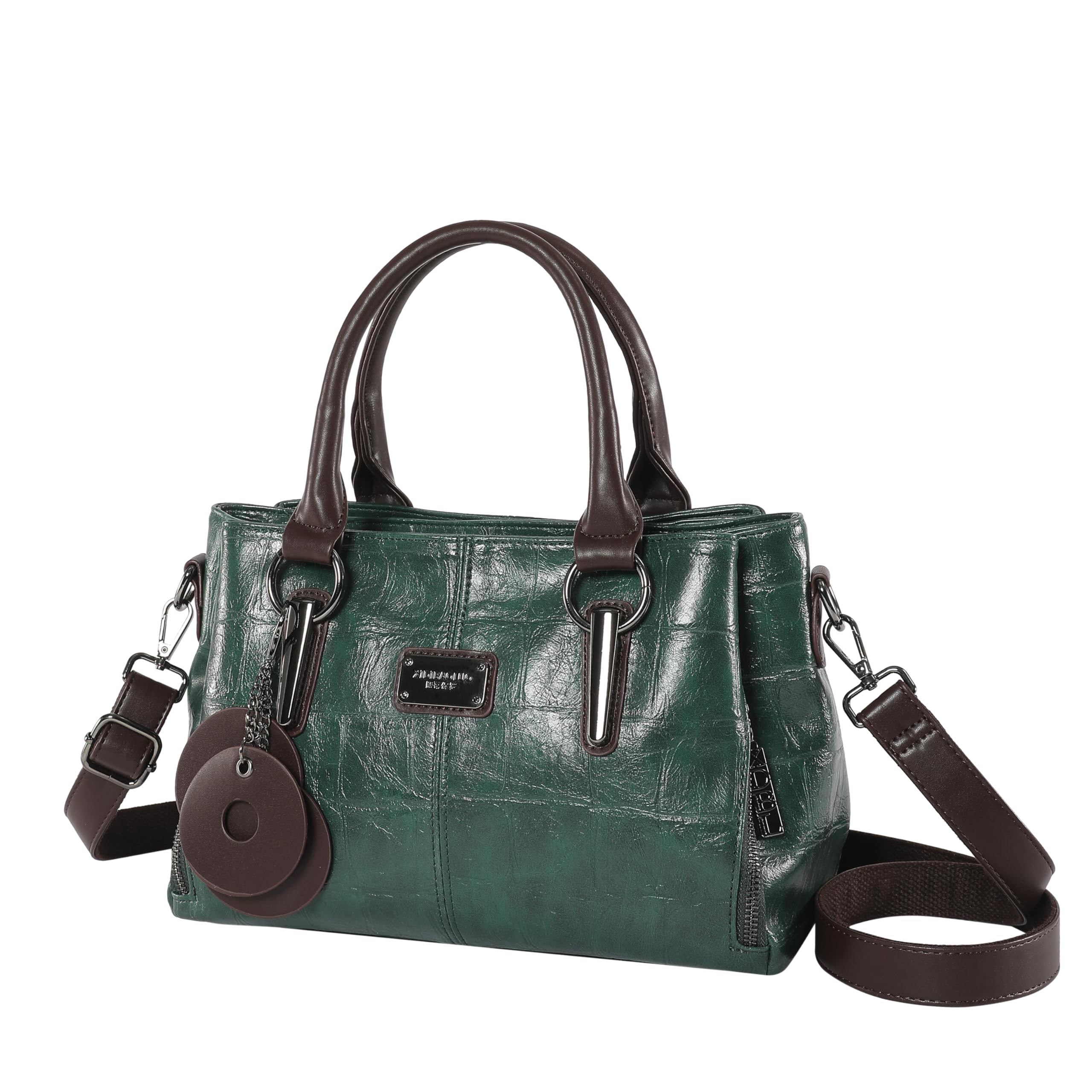 mcuvaecHandbags and Purses for women Vegan Leather Tote Bag for Women Satchel Shoulder Bags Travel Purse with Compartments