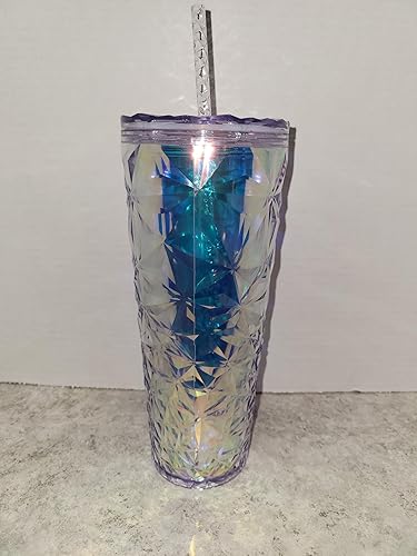 Miniatura 5 de Starbucks Vaso de cristal transparente con prisma de diamante para vacaciones de Navidad, 24 onzas