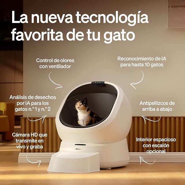 Foto 7 de 8 de PETLIBRO Luma arenero autolimpiante con cámara de IA, arenero automático con Control de olores