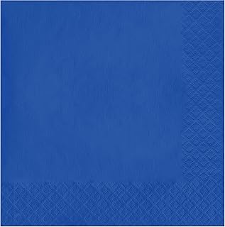 Creative Converting Guardanapos de almoço de papel com 3 camadas Touch of Color, 50 unidades, cobalto