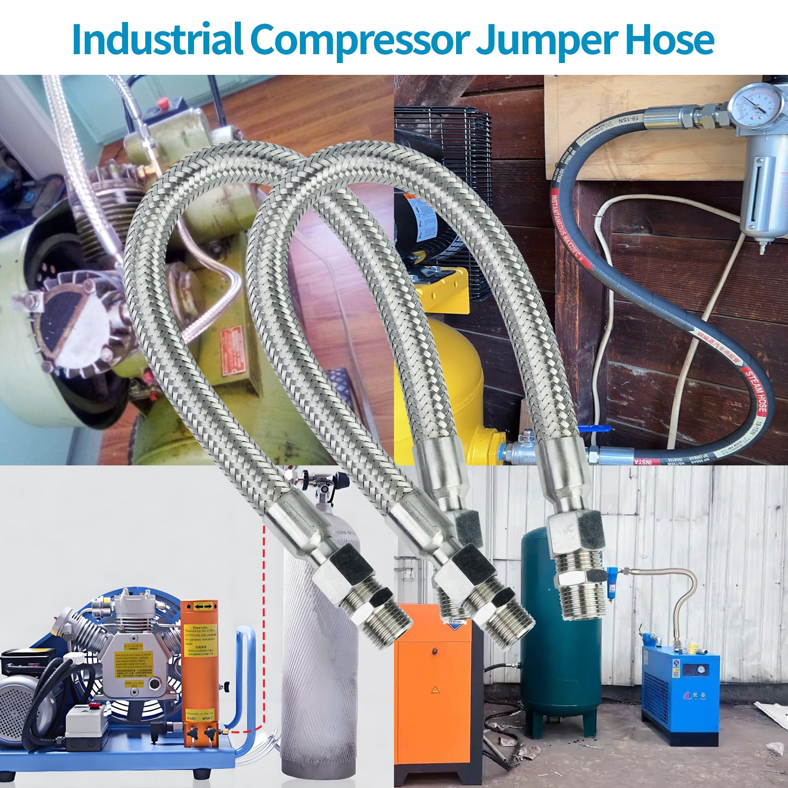 Bulk Air Hose For Sale Industrial Compressor Jumper Hose - 40 Inch