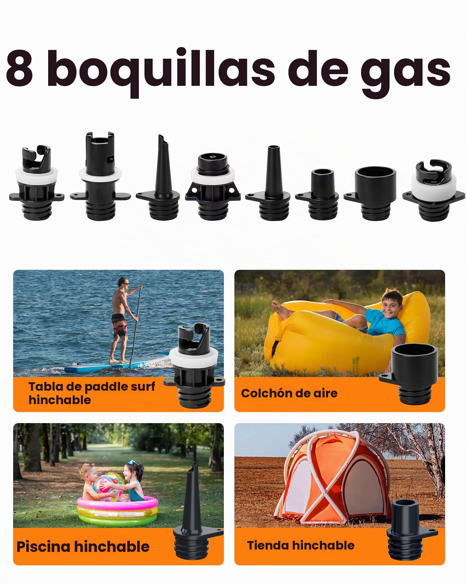 OutdoorMaster Bomba de aire SUP recargable de alta presión de 20 PSI, 88.8 Wh, tiburón eléctrico 2S, apagado automático y desinflación, entrada de 12 V CC y tipo C, para tablas de remo inflables,
