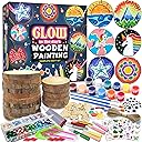 klmars Kids Wooden Painting Kit-Glow in The Dark-Arts & Crafts Gifts for Boys Girls Ages 5-12-Craft Activities Kits - Creative Art Toys for 5, 6, 7, 8, 9, 10, 11 & 12 Year Old Kids