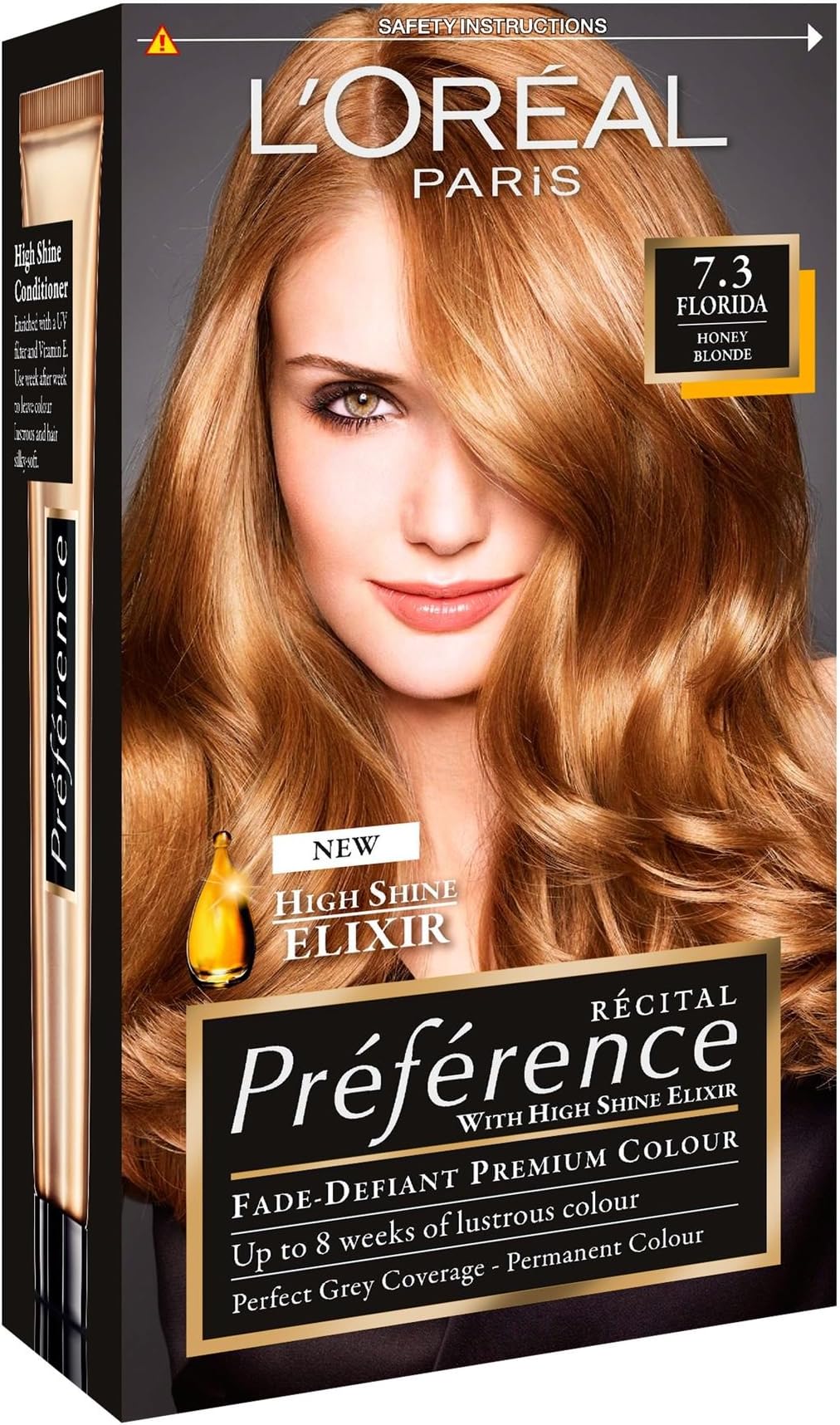 3 x L'Oreal Paris Recital Preference Permanent Colour 7.3 Florida Honey Blonde
