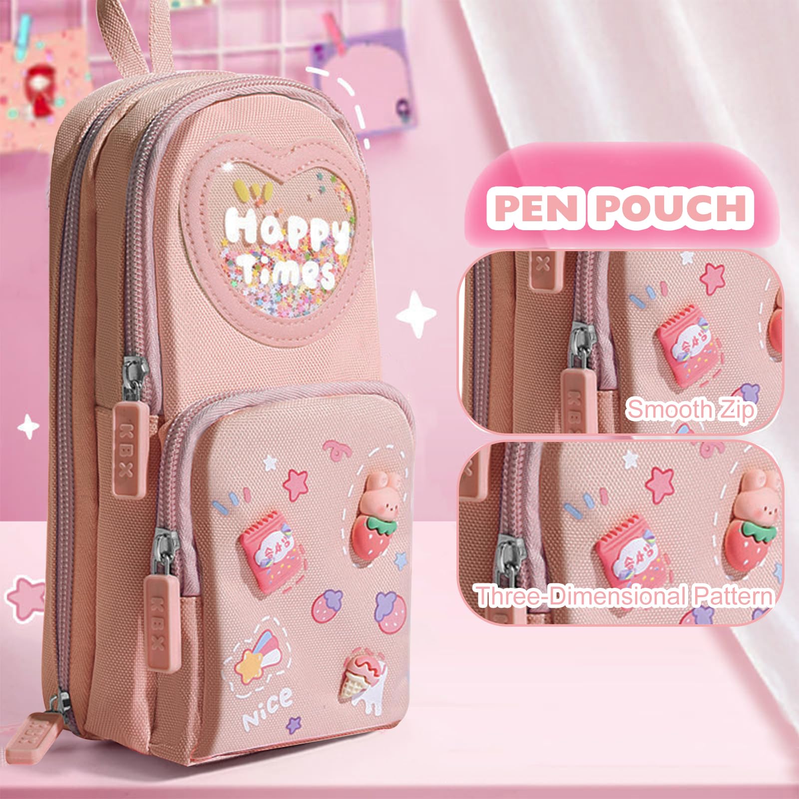 KASESSS Pencil Case for Girls Cute Pencil Case - Image 4