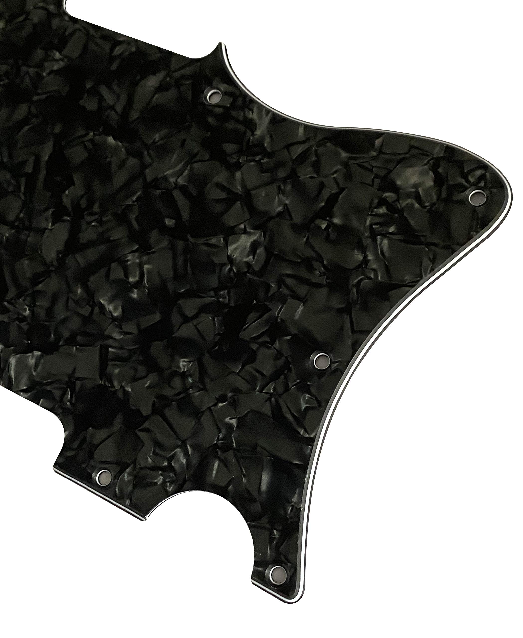 For Fender Tele Merle Haggard F Hole Thinline Blank Guitar Pickguard (4 Ply Black Pearl)