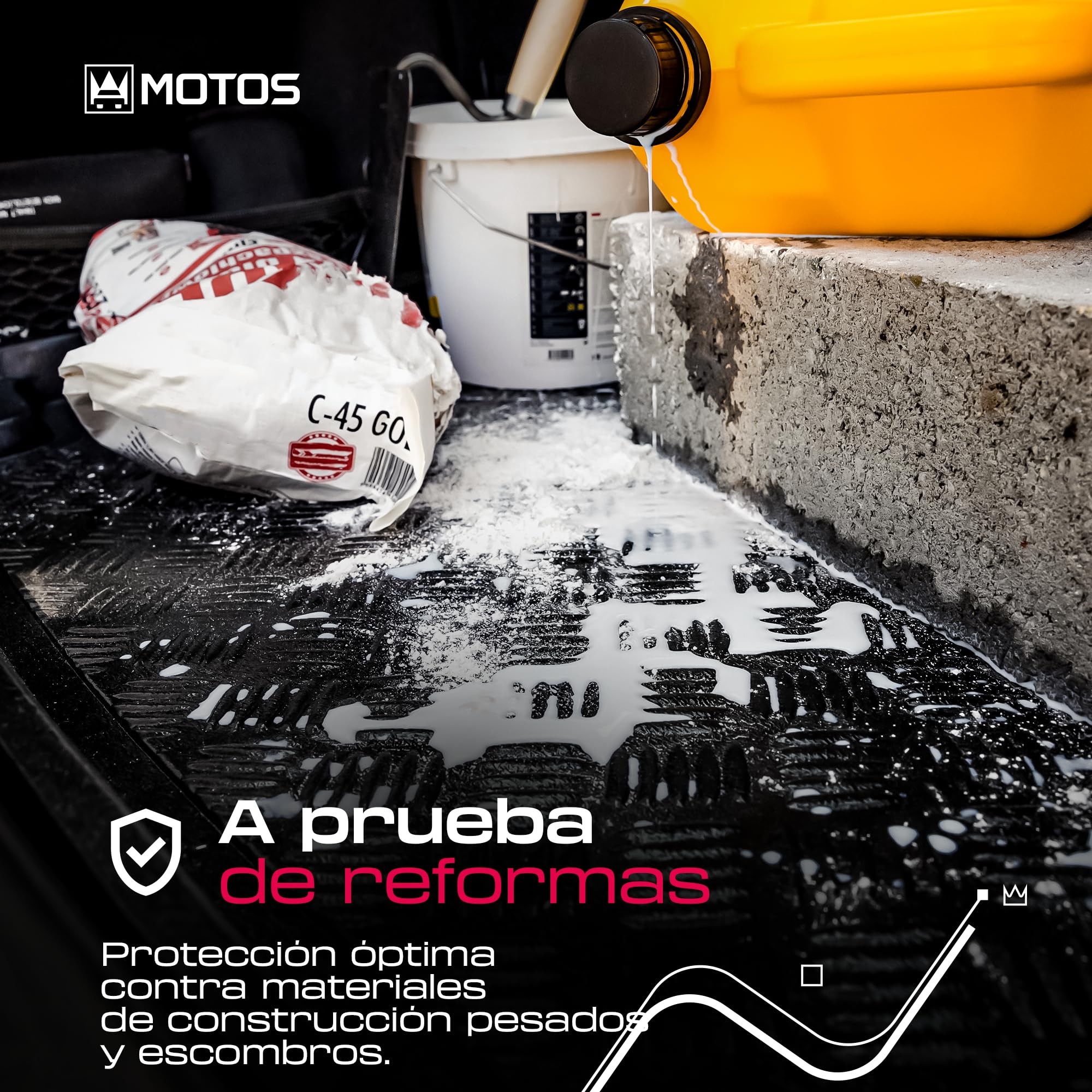 M MOTOS Tapetes de PE para maletero apata para Toyota Land Cruiser J100 1998-2008 Mejore la comodidad de su viaje con la resistente alfombrilla para el maletero del coche, que protege contra la sucied