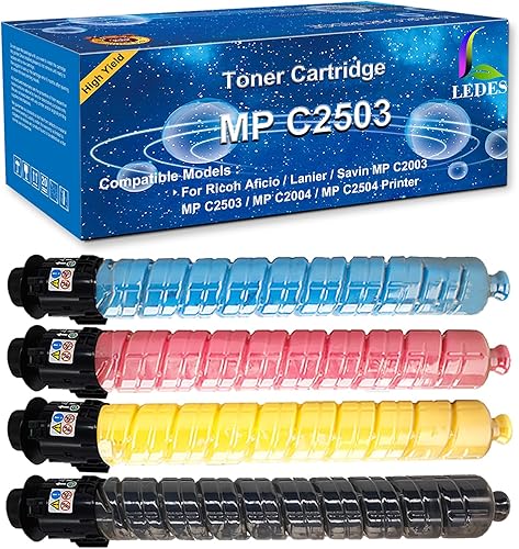 Cartucho de tóner C2003 C2503 compatible con Ricoh Aficio Lanier Savin MP C2003 C2503 C2004 C2504  Parte 841918 841919 841920 841921, hasta 15,000