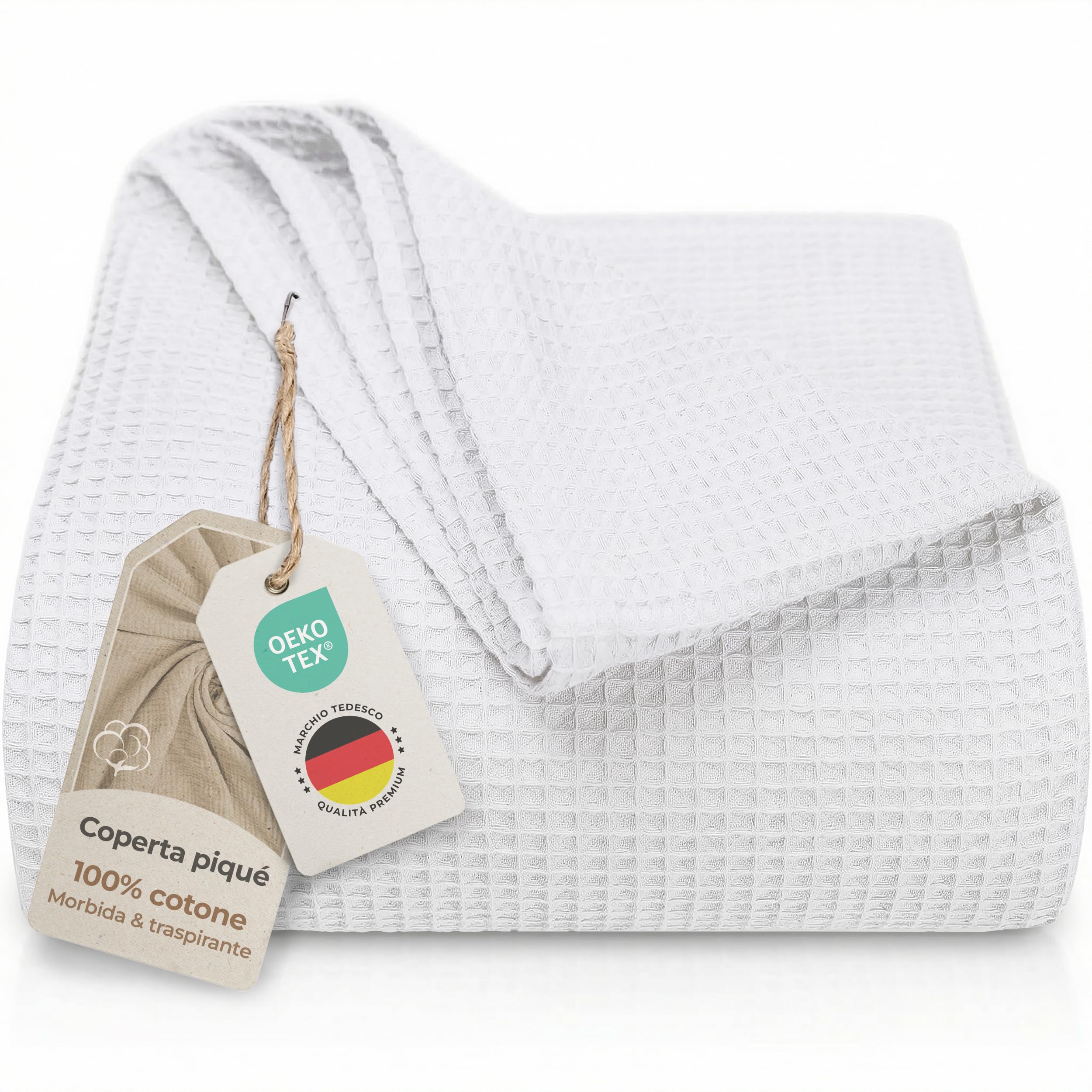 Coperta In Puro Cotone 415 G/m² | Morbida E Traspirante Per Divano, Letto E Picnic | Stampa Giardino Estivo