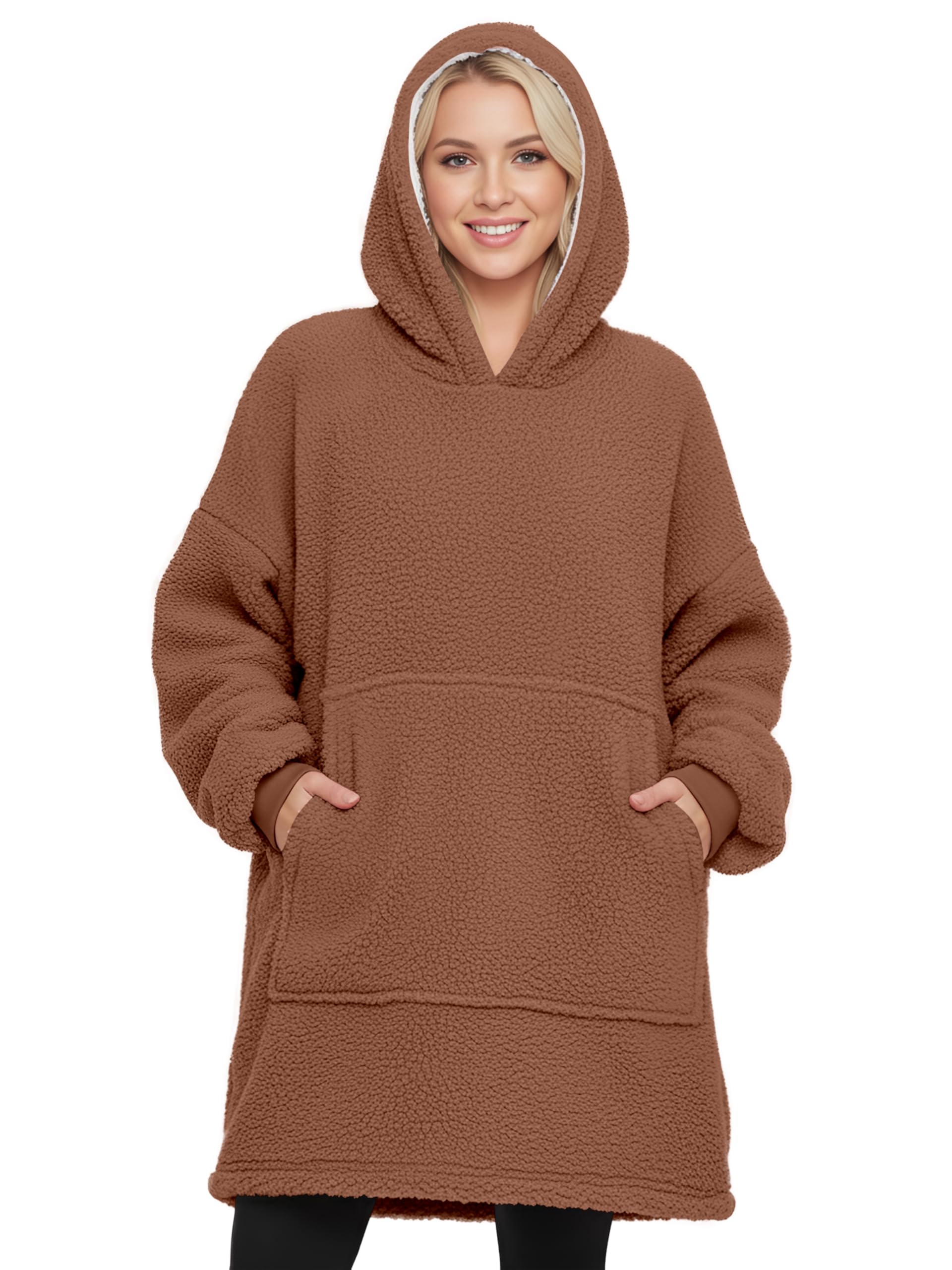 Love My Fashions® Hoodie Blanket For Women Super Soft Teddy Fleece Giant Sweatshirt Unisex Oversized Wearable Throw Comfortable Oodie Blanket