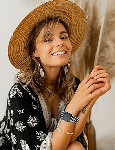 Miniatura 86 de TOYOUTHS - Bandas elásticas para Fitbit Versa/Versa 2/Versa Lite, edición especial para mujeres, niñas, elásticas, de tela, estampadas, de repuesto