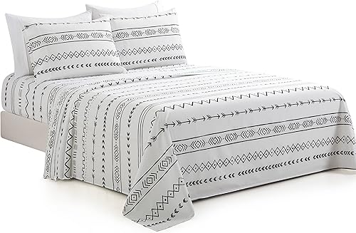 Miniatura 8 de Marina Decoration Juego de sábanas de 6 piezas ultra suave y sedosa con bolsillo profundo y rico estampado de rayón derivado del bambú para todas