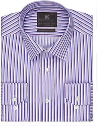 M\u0026S Cotton Rich Striped Formal Shirt 