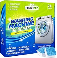 Vista 1 de Washing Machine Cleaner Tablets 25 Pack for Front Load, Top Load & HE Washers, Removes Odors, Grime, & Limescale, Deep cleans the inner drum, pump