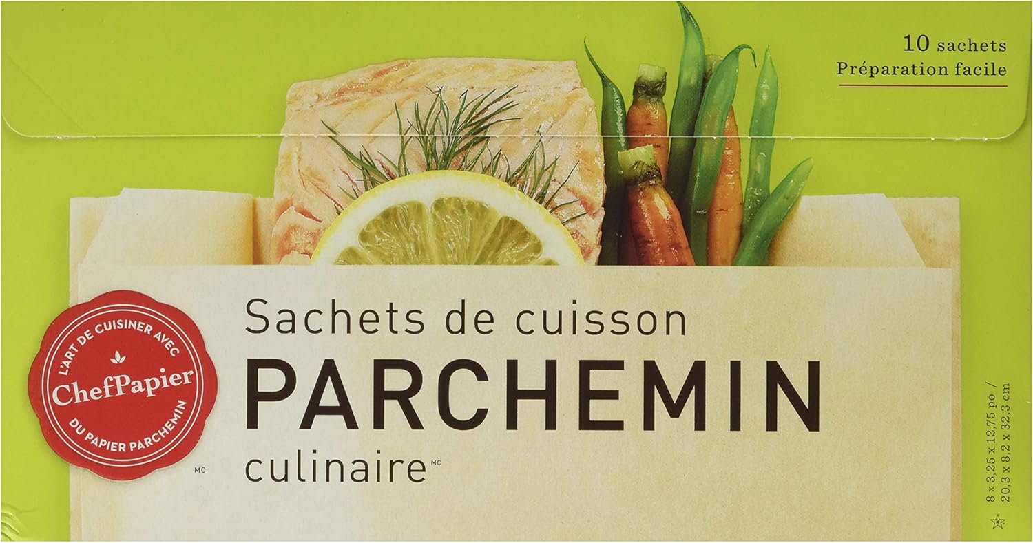 PaperChef PC5003 (2 Pack) Parchment Paper Nonstick Cooking Bags, 10-ct/Box, 1483, Tan