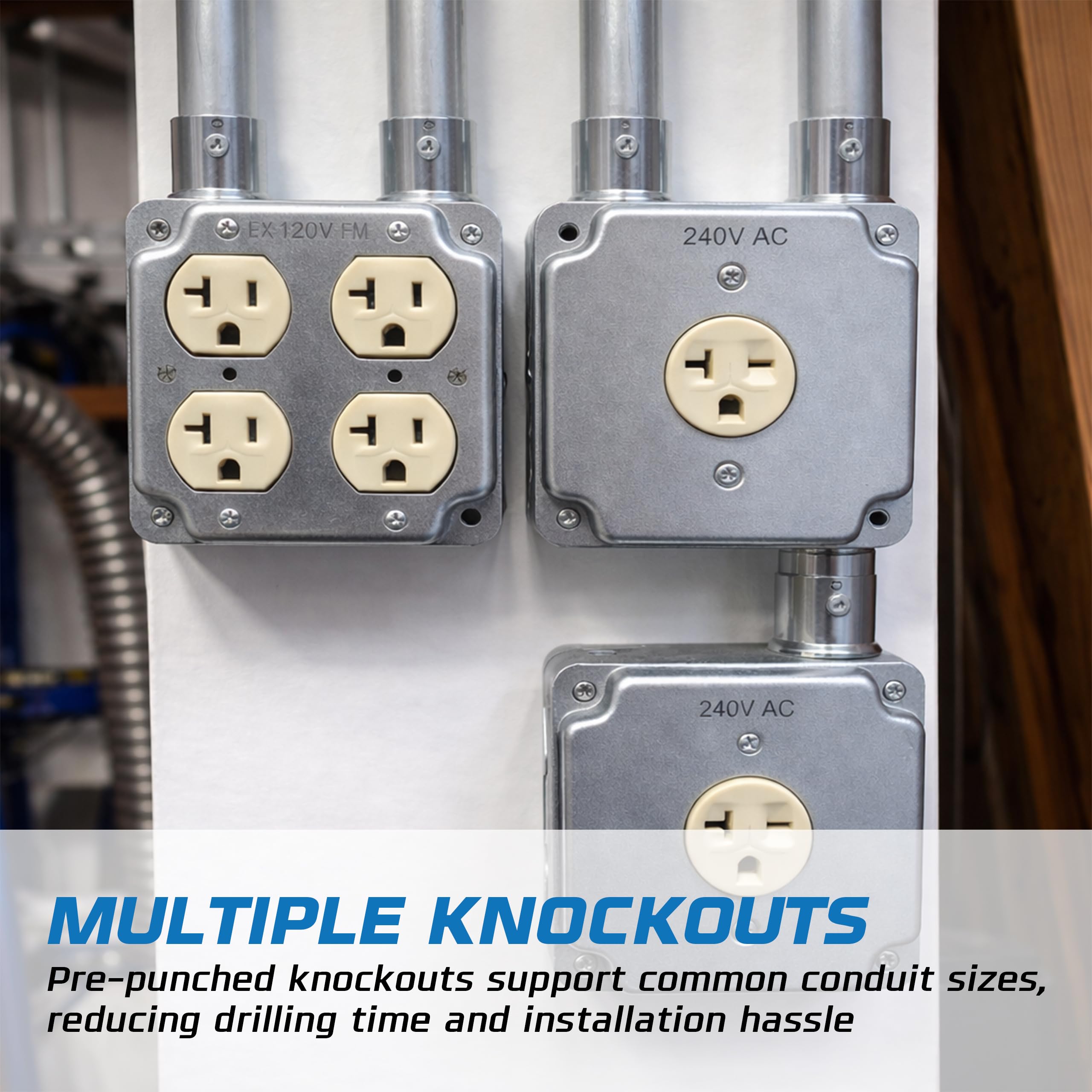 OHLECTRIC 8-Box Electrical Box Kit - Metal Junction & Outlet -5 OHLECTRIC 8-Box Electrical Box Kit - Metal Junction & Outlet -5